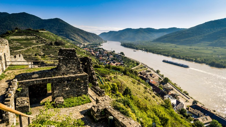 Ausblick von der Ruine Hinterhaus in Spitz, © Robert Herbst