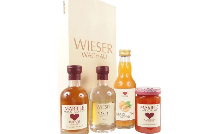 4 x Marillenprodukte der Firma Wieser, © Wieser Wachau GmbH