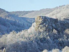 Reginafelsen im Winter, © Nationalpark Thayatal / Übl