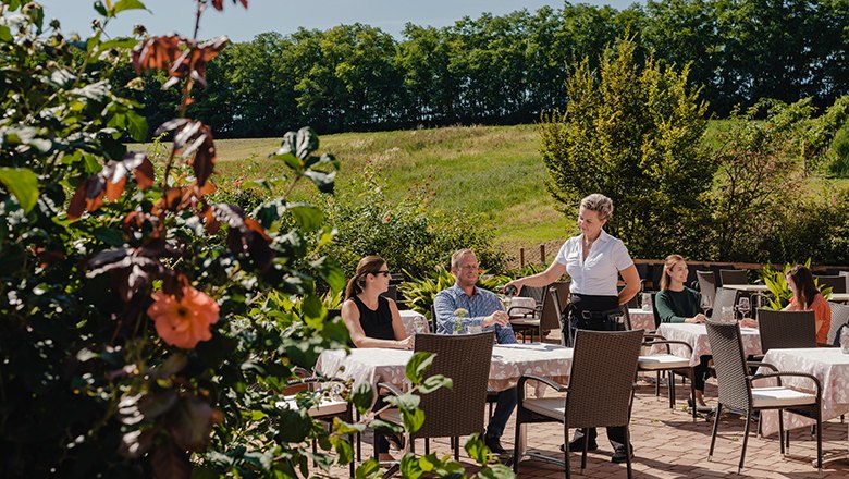 Hotel Neustifter - Terrasse mit Weingartenblick, © Hotel Neustifter / Michael Reidinger