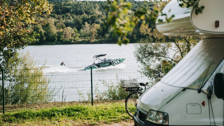 Stellplatz mit Donau-Ausblick, © Marbach Camping