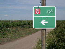 Beschilderung "Wein und Kultur Radweg", © Retzer Land