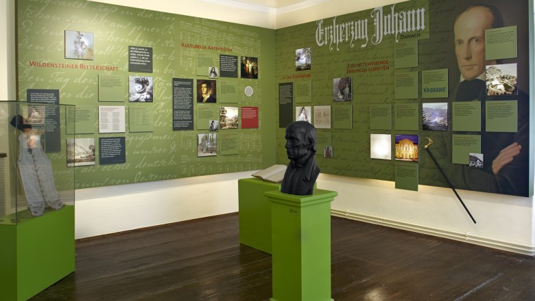 Erzherzog Johann Dokumentation, Ausstellungsraum, © Wiener Alpen, Foto: Bene Croy