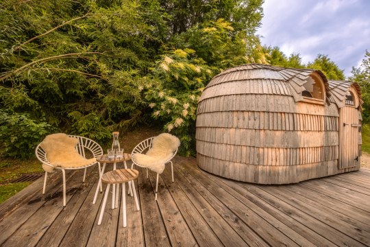 Sauna in the garden at Urlaub am Bahnhof, © Maximilian Pawlikowski