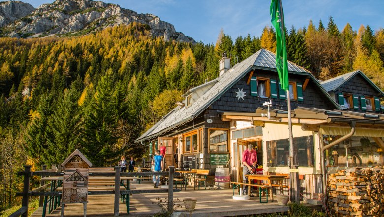 Edelweißhütte am Schneeberg im Herbst, © Wiener Alpen, Foto: Franz Zwickl