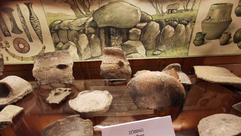 Finds from the Kogelberg on display at Langenlois Museum of Local History, © Heimatmuseum Langenlois