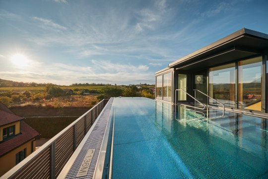 Infinity pool with view over Retz in the Althof Retz, © Andreas Hofer